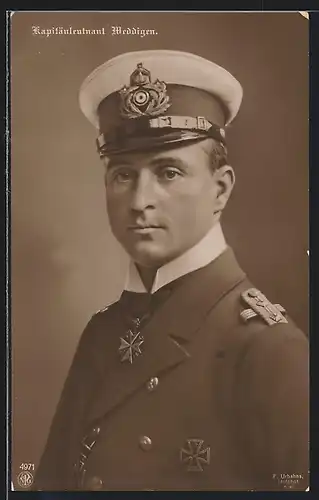 AK U-Boot-Kapitänleutnant Otto Weddigen