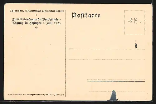 AK Zofingen, Gesamtansicht vor 100 Jahren