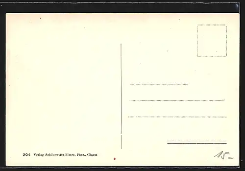 AK Glarus, Ortsansicht mit Glärnisch