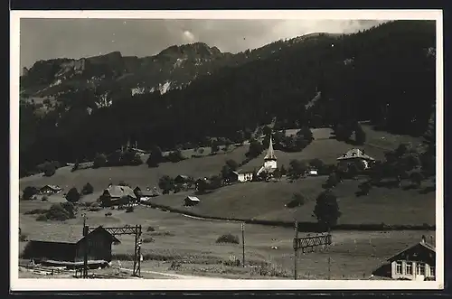 AK Oberwil i. S., Ortspartie mit Bergen