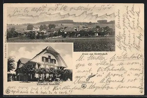 AK Kirchlindach, Wirtschaft Neukomm, Ortsansicht