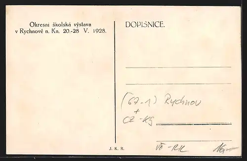 AK Rychnov, Okresni skolska vystava 1928