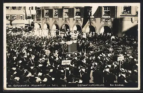 AK Wil, VII. Ostschweiz. Musikfest 1912, Gesamtaufführung
