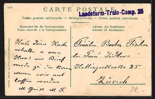 Präge-AK Viège-Visp, Teilansicht mit Bergen, Alpenblumen, Passepartout