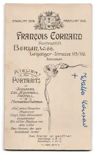 Fotografie Francois Cornand, Berlin, Leipziger-Str. 115-116, Walter Conrad und Schwester in modischer Kleidung