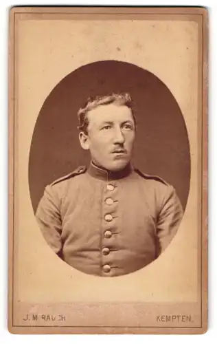 Fotografie J. M. Rauch, Kempten, Soldat in Uniform