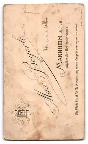 Fotografie Max Beyerle, Mannheim, junger Soldat in Uniform