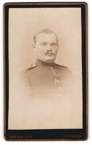 Fotografie Alb. Basmann, Northeim, Soldat in Uniform