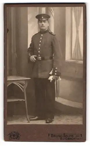 Fotografie Bruno Ädler, Butzbach i. H., Soldat Wilh. Aug. Maier in Uniform Rgt. 168