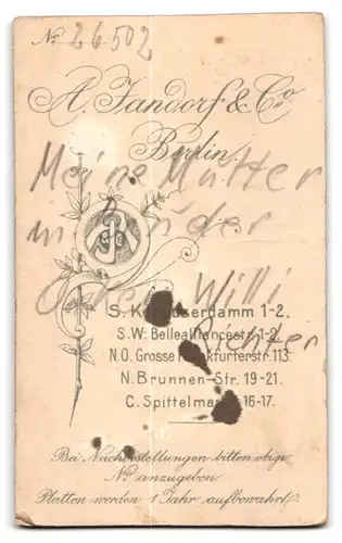 Fotografie A. Jandorf & Co., Berlin, zwei Kinder Willi Richter und seine Schwester