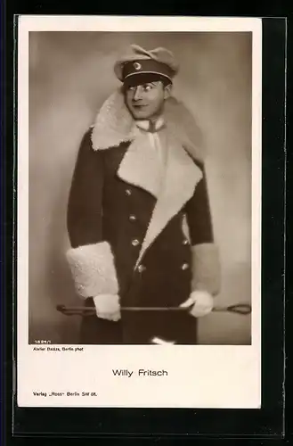 AK Schauspieler Willy Fritsch in Uniform