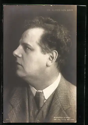 AK Opernsänger Dr. Alfred von Bary im Profil