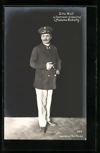 AK Opernsänger Otto Wolf als Leutnant Linkerton in Madame Butterfly
