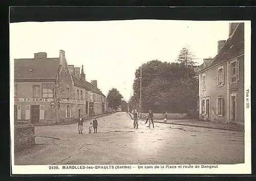 AK Marolles-les-Braults, U coin de la Place et route de Dangeul