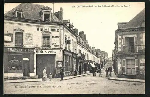 AK Chateau-du-Loir, Rue Nationale, Hotel du Univers