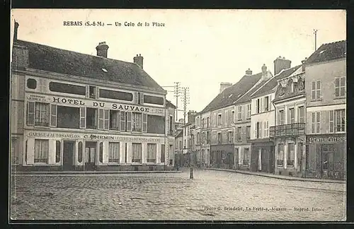 AK Rebais, Un Coin de la Place, Hotel Du Sauvage