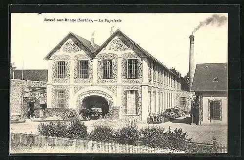 AK Bessé-sur-Braye, La Papeterie, Papierwerk