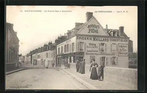AK Pacy-Sur-Eure, Le Grande Rue a Boudeville