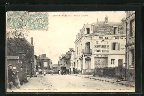 AK Charleval, Rue de la Gare
