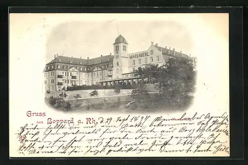 AK Boppard / Rhein, Blick auf das Hotel Marienberg