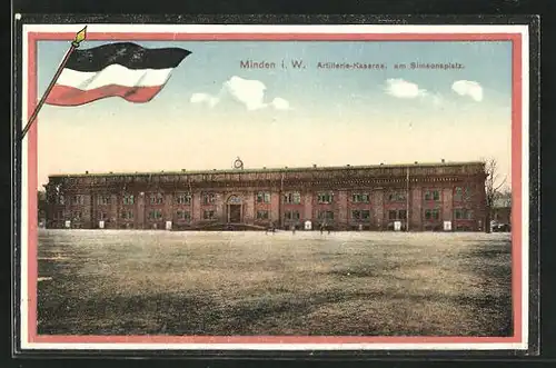AK Minden i. w., Artillerie-Kaserne am Simeonsplatz