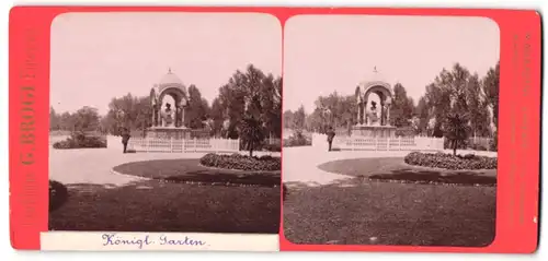 Stereo-Fotografie G. Brogi, Firenze, Villa di Castello, Giardino, Kgl. Garten