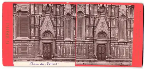 Stereo-Fotografie G. Brogi, Ansicht Firenze, Eingang zum Dom