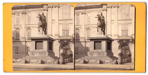 Stereo-Fotografie Oskar Kramer, Ansicht Wien, Monument Josef II.