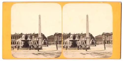 Stereo-Fotografie Ansicht Paris, Place de Concorde