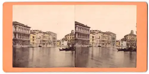 Stereo-Fotografie Ansicht Venedig, Canal Grande