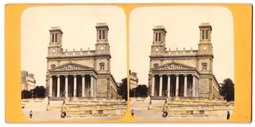 Stereo-Fotografie Ansicht Paris, Eglise Vincent de Paul