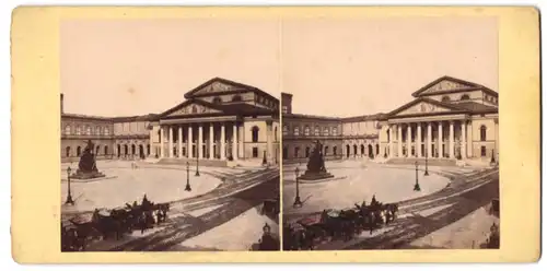 Stereo-Fotografie Gg. Stuffler, Ansicht München, Der Residenzplatz