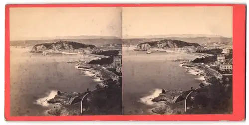 Stereo-Fotografie C. Degoix, Genova, Ansicht Nizza, Riviera di Ponenta, Panorama dal Colle Villafranca