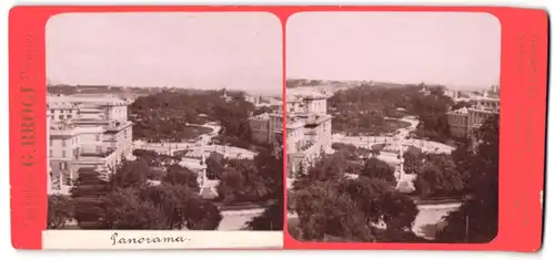 Stereo-Fotografie G. Brogi, Firenze, Ansicht Napoli, Panorama