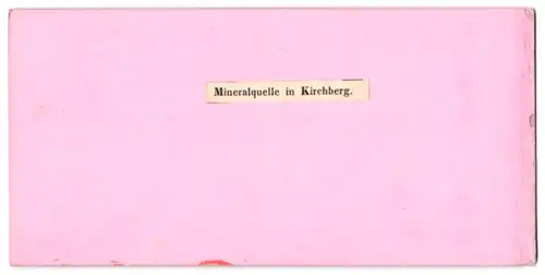 Stereo-Fotografie Ansicht Kirchberg, Partie an der Mineralquelle