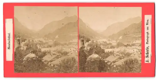 Stereo-Fotografie J. Scherle, Wien, Ansicht Saalachthal, Panorama