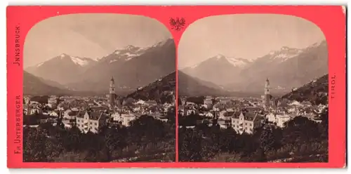 Stereo-Fotografie Fr. Unterberger, Innsbruck, Ansicht Meran, Gesamtansicht