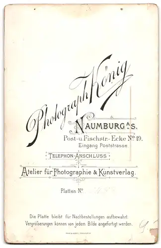 Fotografie C. König, Naumburg a. S., Frau im Kleid mit Hochsteckfrisur und Perlenkette