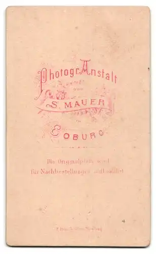 Fotografie S. Mauer, Coburg, Dame mit Hochsteckfrisur im Kleid mit Halsbrosche