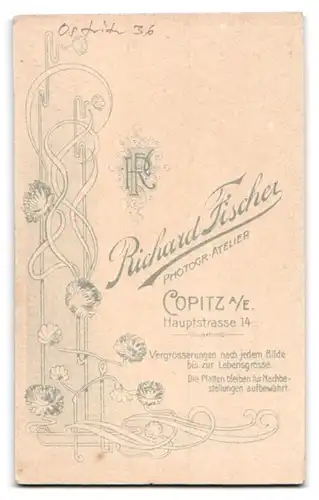 Fotografie R. Fischer, Copitz, Portrait Knabe in festlichem Anzug