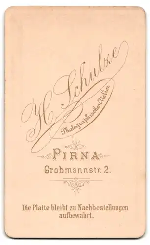 Fotografie H. Schulze, Pirna, Portrait kleines Mädchen und Säugling