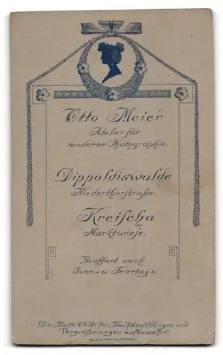 Fotografie Otto Meier, Dippoldiswalde, Portrait Herr mit imposantem Oberlippenbart und Zwicker