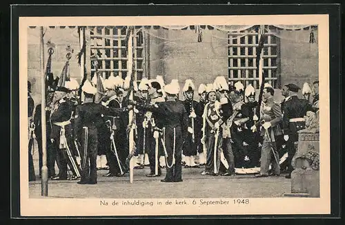 AK Na de inhuldiging in de kerk 1948, Königshaus der Niederlande