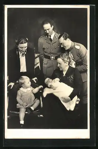 AK Bernhard von den Niederlanden mit Familie