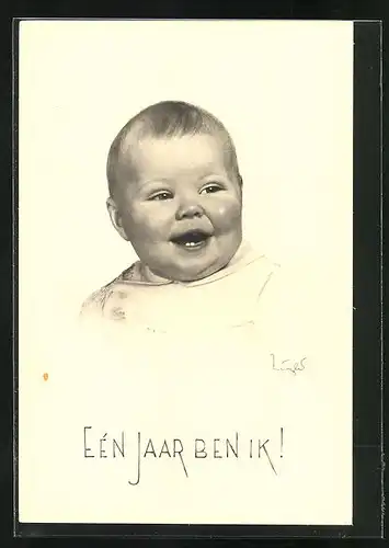 AK Prinzessin Beatrix von den Niederlanden im Alter von einem Jahr