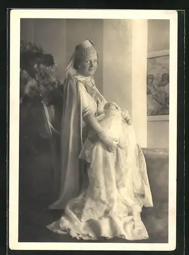 AK Königin Juliana von den Niederlanden mit ihrem Neugeborenen