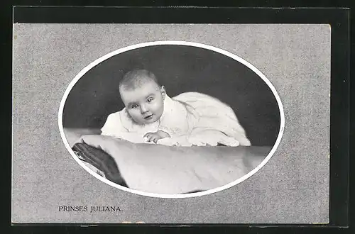 Passepartout-AK Portrait der Prinzessin Juliana von den Niederlanden als Baby