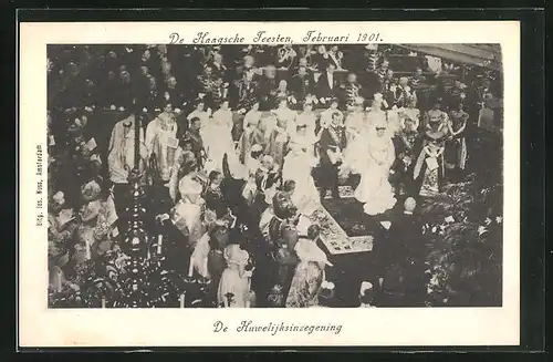 AK Den Haag, De Huwelijksinzegening, De Haagsche Feesten 1901