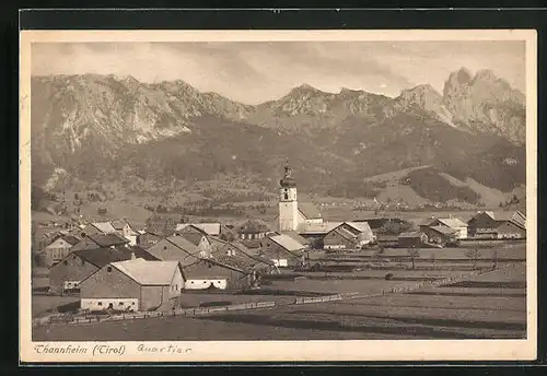 AK Thannheim, Ortsansicht mit Kirche