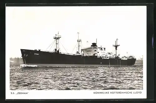 AK Handelsschiff S.S. Zeeman in voller Fahrt